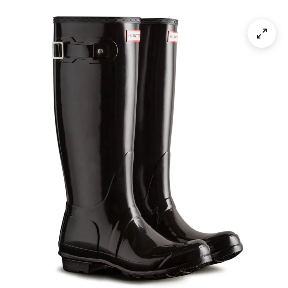 Hunter Original Tall Gloss Rain Boots Black